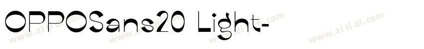 OPPOSans20 Light字体转换